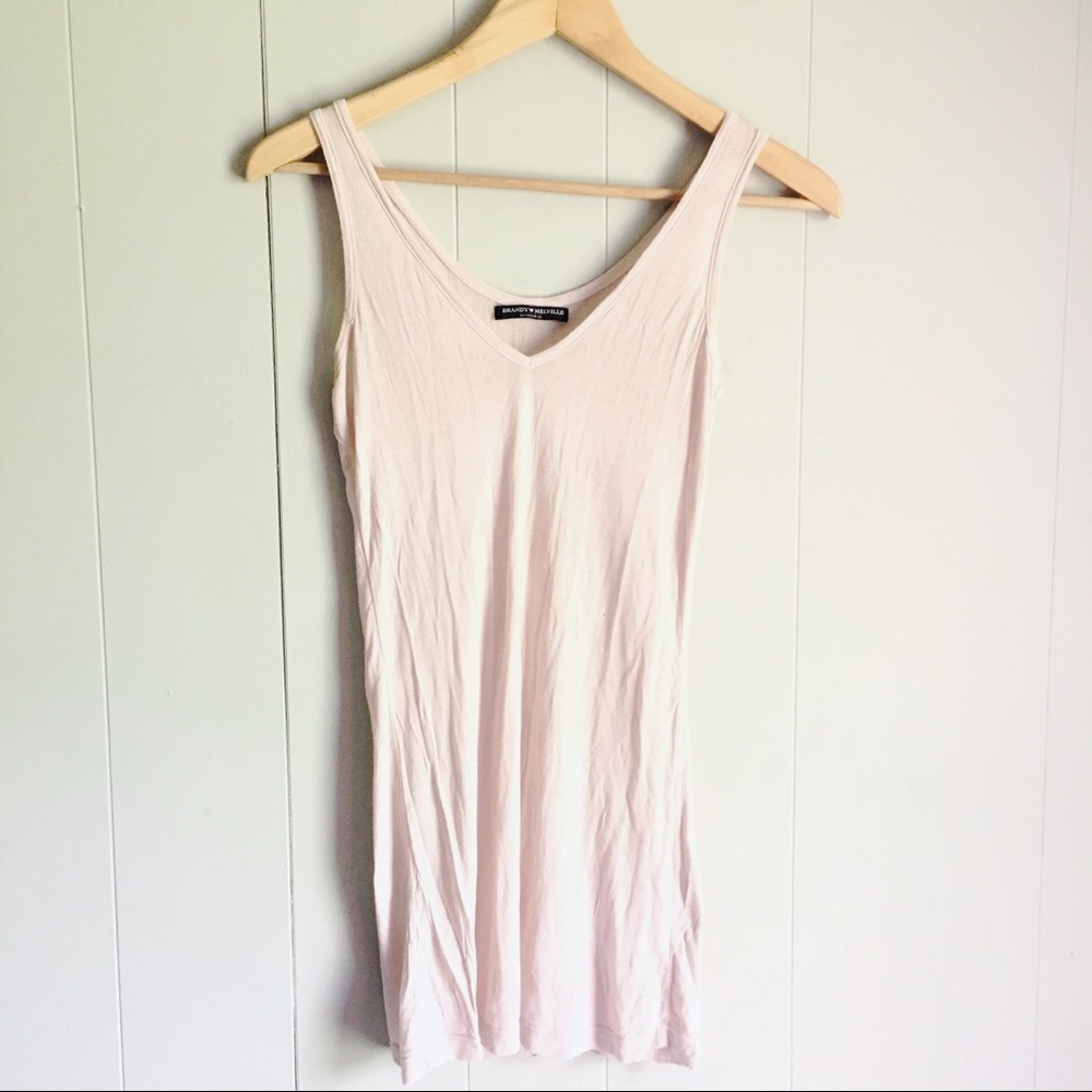 BRANDY MELVILLE Cream Neutral Boyfriend Tank OS